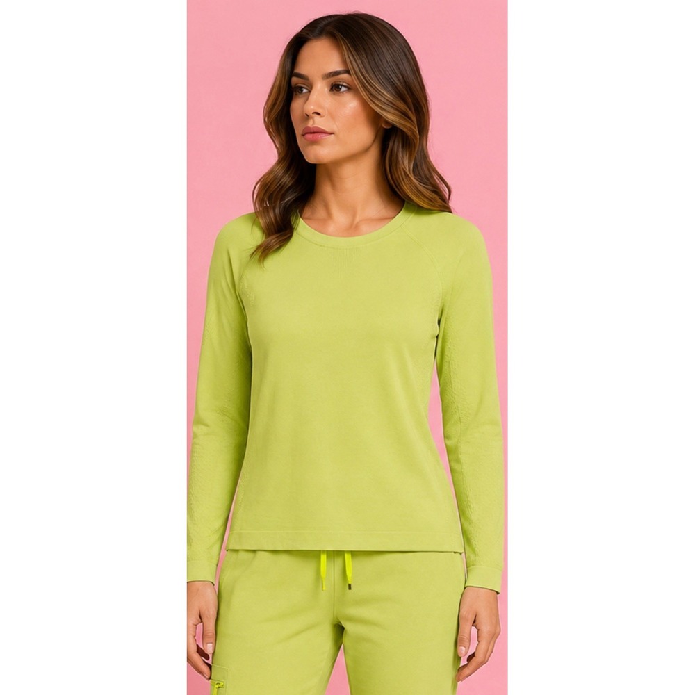 FIGS Women's Salta NEW Long Sleeve Underscrub Size Medium Color Lime Limeade